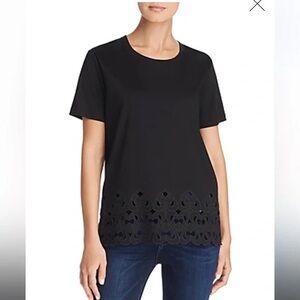 Escada Eyalo Embroidered Tee Sz M